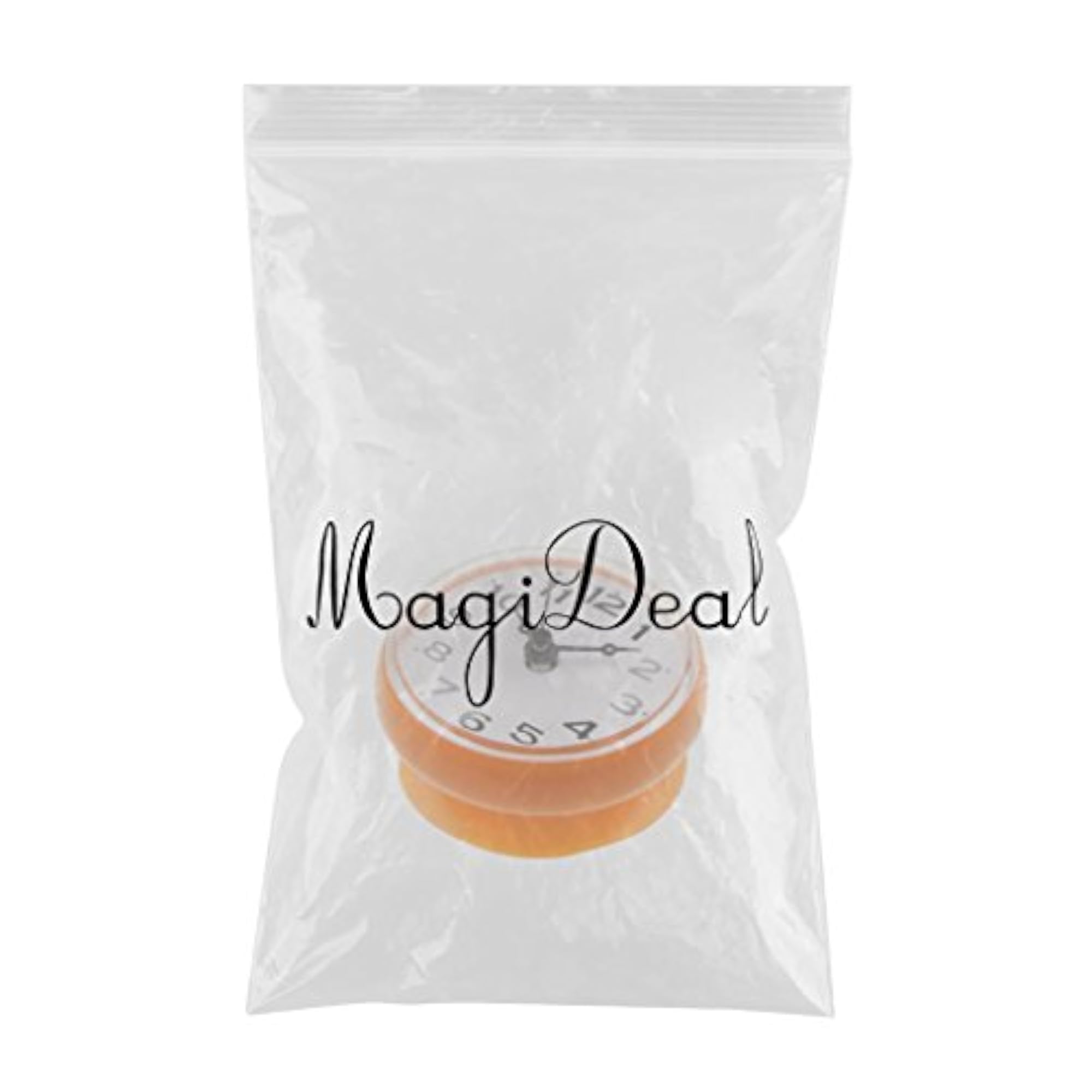 Silicone Waterproof Suction Cup Clock, Orange
